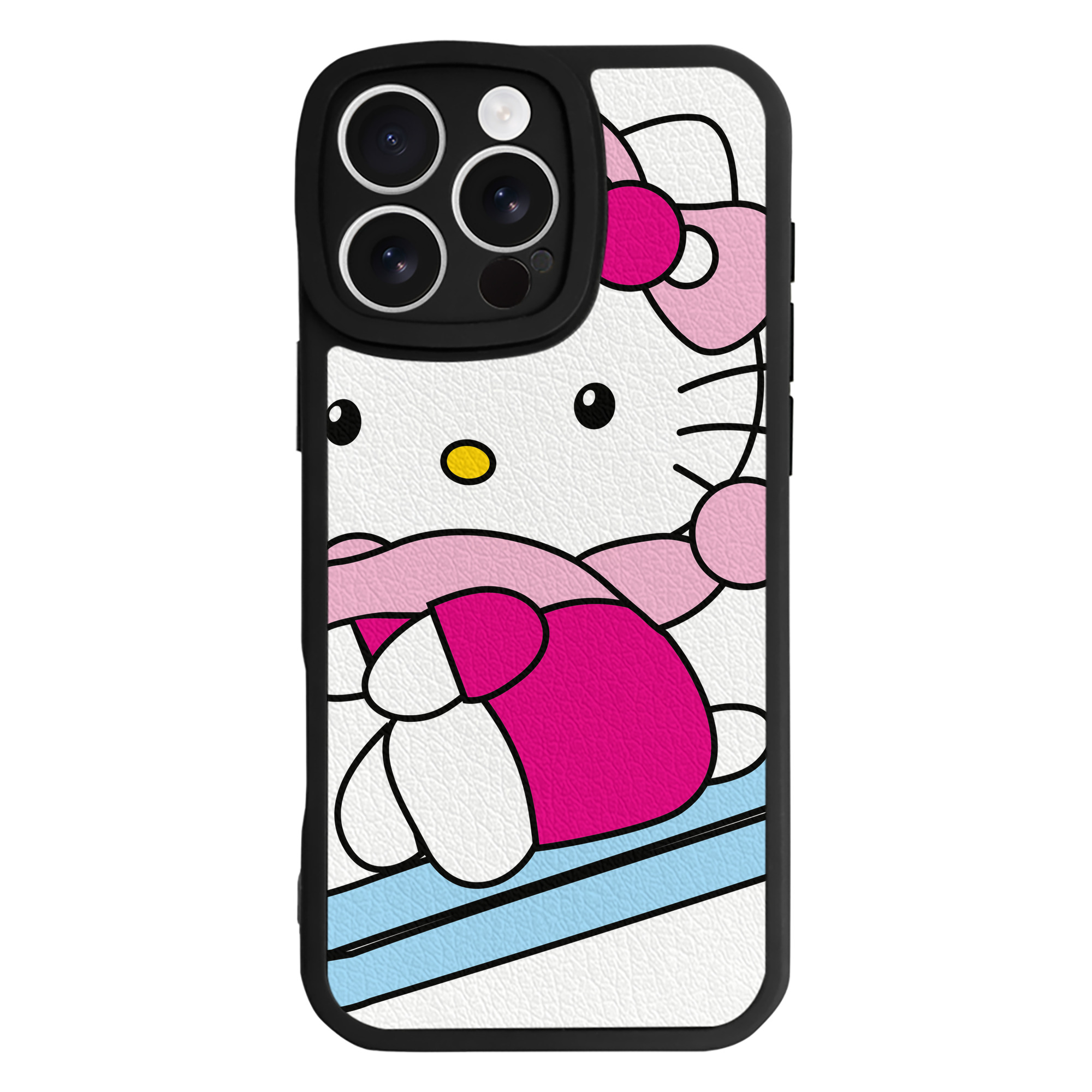 （画像用） Hello Kitty ハローキティ 【iPhone 16シリーズ対応】シリコンスマホケース（レザー調） 材質：シリコン
